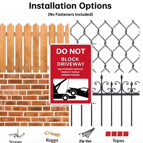 NEW Do Not Block Driveway Sign 10x13.9 Inches - Picture 5 of 6